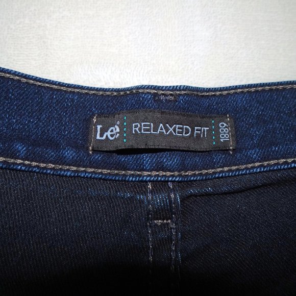 Lee Original Relaxed Straight Leg Jeans Dark Rinse, LIKE NEW - Picture 7 of 10